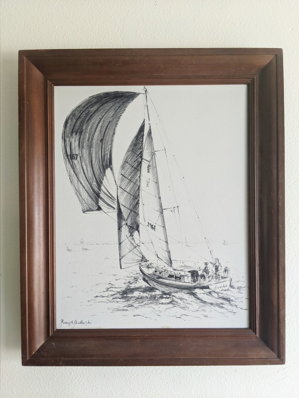 Sail Boat Painting By Yanush Godlewski